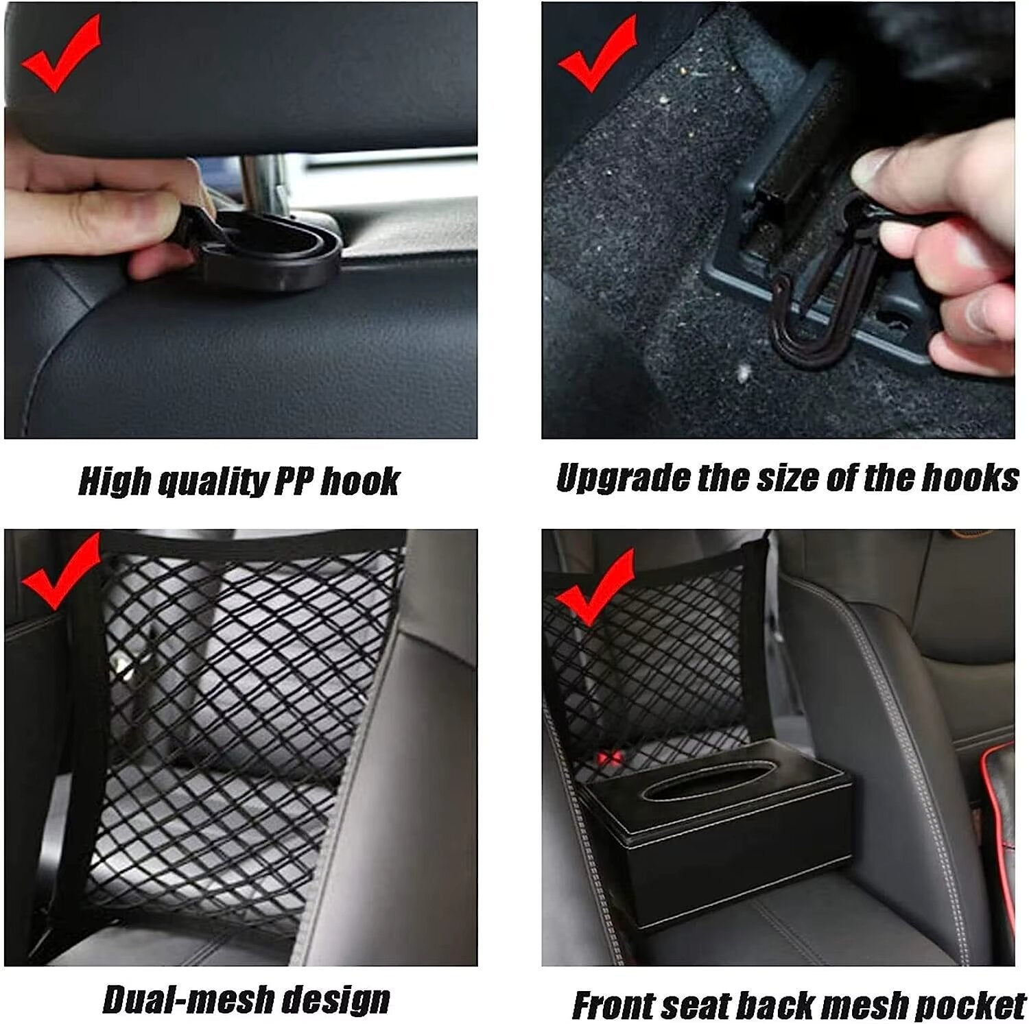 Stravion MeshGuard – Dog Car Barrier with Elastic Mesh & Storage Pockets - Stravion