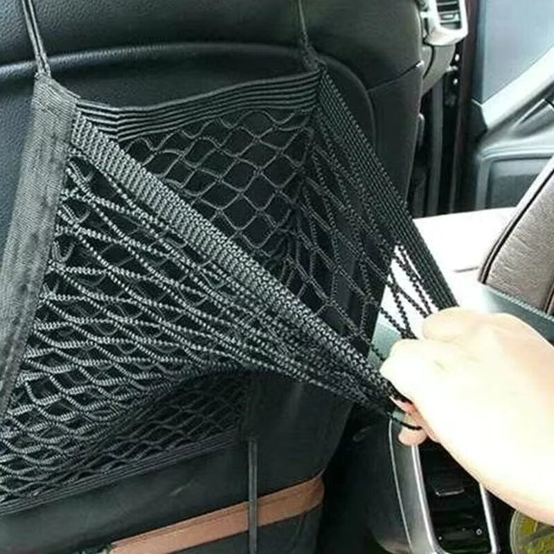 Stravion MeshGuard – Dog Car Barrier with Elastic Mesh & Storage Pockets - Stravion
